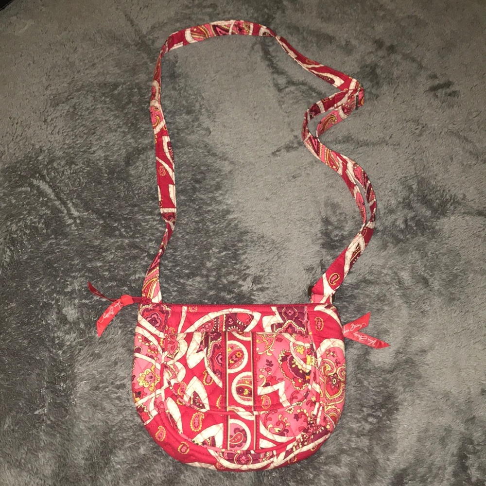 Vera Bradley Red Rosy Posies Pattern Purse